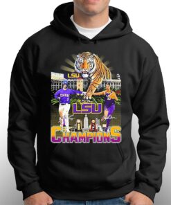 2023 Champions Dylan Crews And Angel Reese Lsu Tigers Signatures Shirt 3