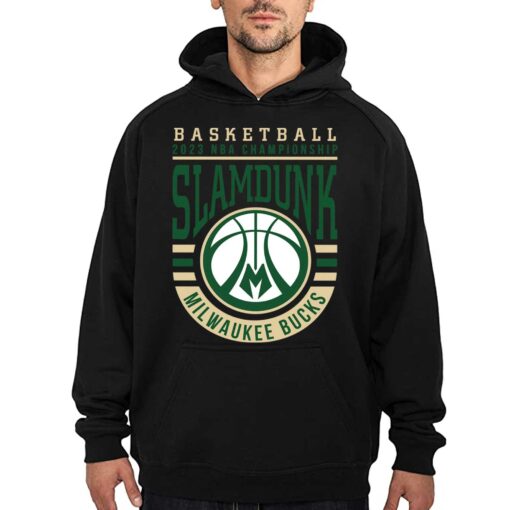 2023 Nba Championship Slamdunk Milwaukee Bucks Basketball Logo T-shirt