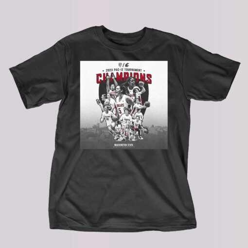 2023 Pac-12 Tournament Champions Washington State Women’s Basketball T-shirt