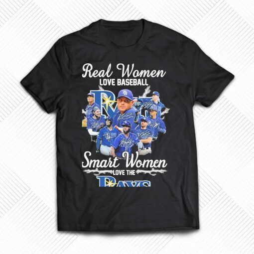 2023 Real Women Love Baseball Smart Women Love The Tb Rays Signatures Shirt