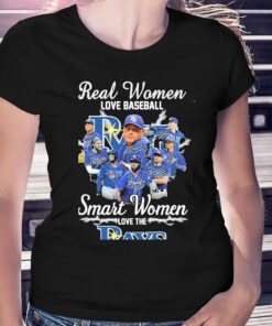 2023 Real Women Love Baseball Smart Women Love The Tb Rays Signatures Shirt
