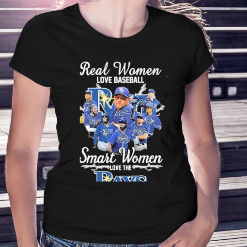 2023 Real Women Love Baseball Smart Women Love The Tb Rays Signatures Shirt