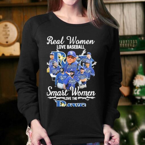 2023 Real Women Love Baseball Smart Women Love The Tb Rays Signatures Shirt