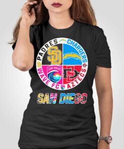 2023 San Diego Sports Teams Shirt Padres Chargers Aztecs And Wave Fc 2