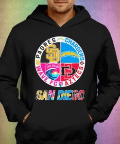 2023 San Diego Sports Teams Shirt Padres Chargers Aztecs And Wave Fc 3