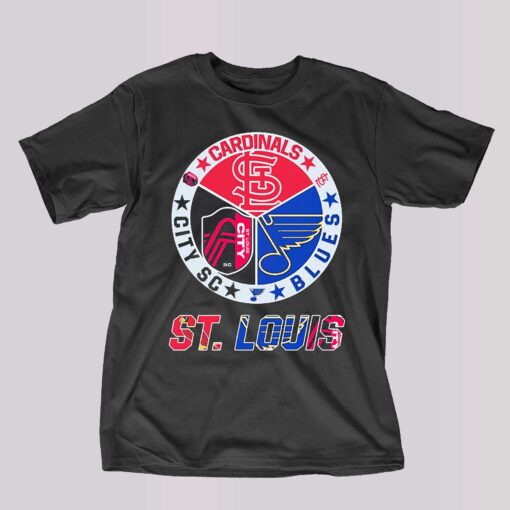 2023 St Louis Sports Teams Shirt Cardinals Blues And City Fc