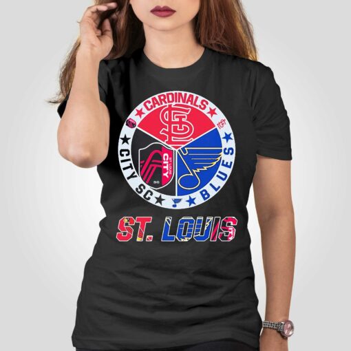 2023 St Louis Sports Teams Shirt Cardinals Blues And City Fc