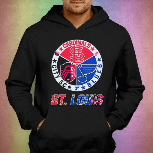 2023 St Louis Sports Teams Shirt Cardinals Blues And City Fc