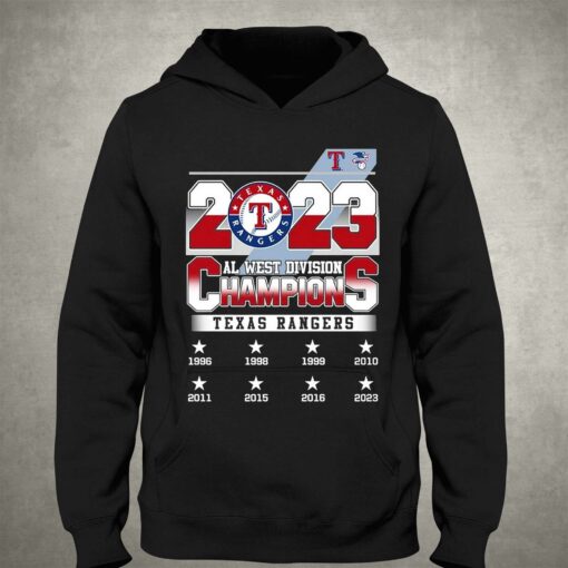 2023 Texas Rangers Al West Division Champions Unisex T-shirt