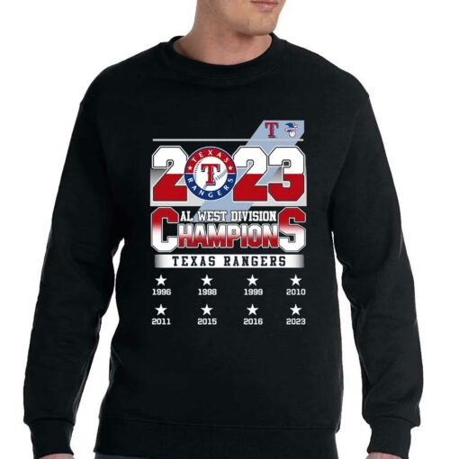 2023 Texas Rangers Al West Division Champions Unisex T-shirt