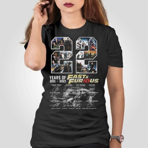 22 Years Of 2001 – 2023 Fast Furious Thank You For The Memories T-shirt