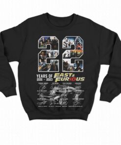 22 Years Of 2001 2023 Fast Furious Thank You For The Memories T shirt 4