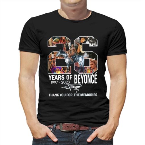 26 Years Of Beyonce Thank You For The Memories Renaissance 2023 World Tour T-shirt