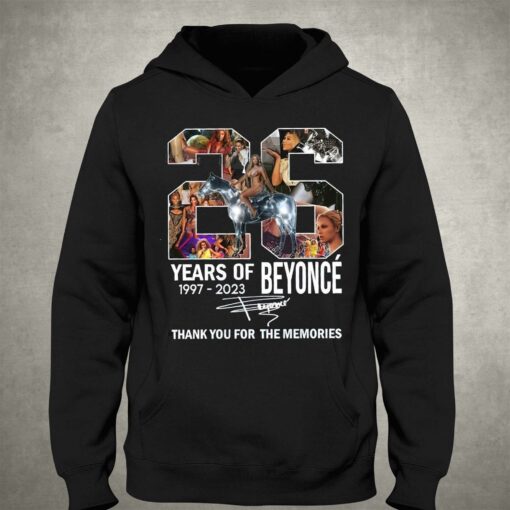 26 Years Of Beyonce Thank You For The Memories Renaissance 2023 World Tour T-shirt