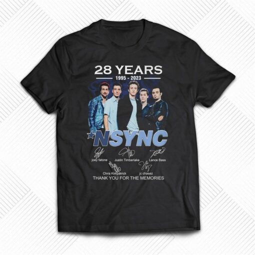 28 Years 1995 – 2023 Nsync Thank You For The Memories T-shirt