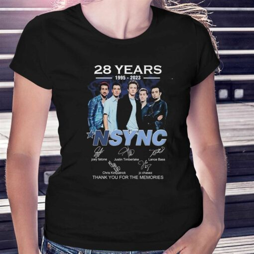 28 Years 1995 – 2023 Nsync Thank You For The Memories T-shirt