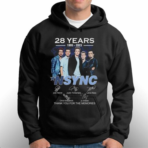 28 Years 1995 – 2023 Nsync Thank You For The Memories T-shirt