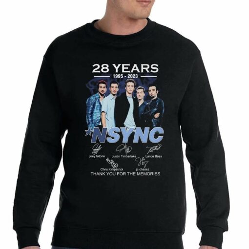 28 Years 1995 – 2023 Nsync Thank You For The Memories T-shirt