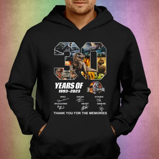 30 Years 1993-2023 Jurassic Park Thank You For The Memories Unisex T-shirt