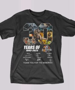 30 Years Of 1993 – 2023 Jurassic World Thank You For The Memories T-shirt 30 Years Of 1993 – 2023 Jurassic World Thank You For The Memories T-shirt