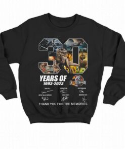 30 Years Of 1993 2023 Jurassic World Thank You For The Memories T shirt 4