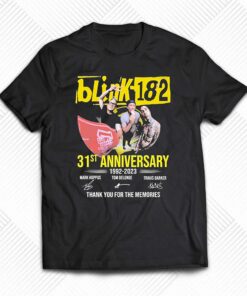 31st Anniversary 1992-2023 Blink-182 Band Thank You For The Memories Signatures Shirt 31st Anniversary 1992-2023 Blink-182 Band Thank You For The Memories Signatures Shirt