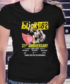 31st Anniversary 1992-2023 Blink-182 Band Thank You For The Memories Signatures Shirt 31st Anniversary 1992-2023 Blink-182 Band Thank You For The Memories Signatures Shirt