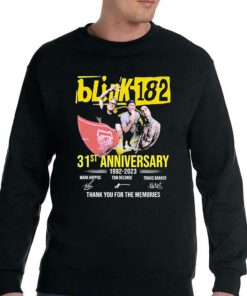 31st Anniversary 1992 2023 Blink 182 Band Thank You For The Memories Signatures Shirt 4