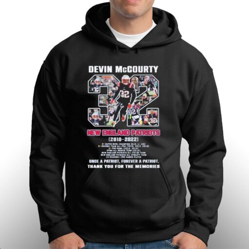 32 Devin Mccourty New England Patriots 2010 2022 Thank You For The Memories Signature Shirt