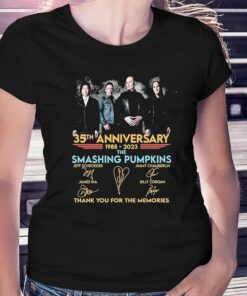 35th Anniversary 1988-2023 The Smashing Pumpkins Thank You For The Memories Signatures Shirt