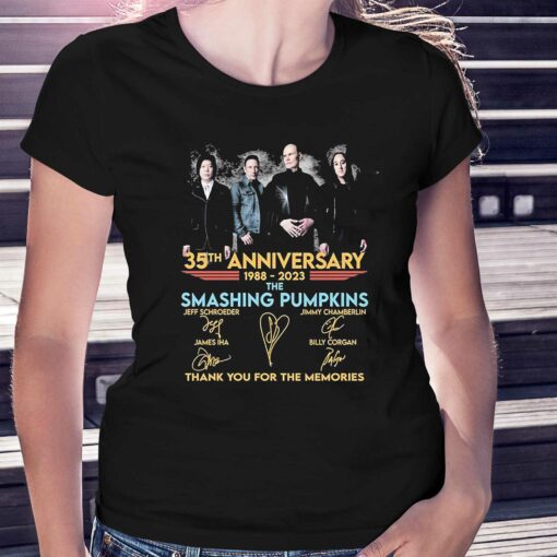 35th Anniversary 1988-2023 The Smashing Pumpkins Thank You For The Memories Signatures Shirt