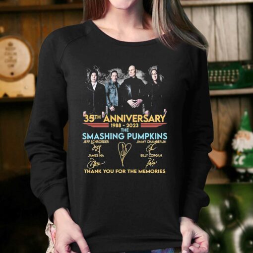 35th Anniversary 1988-2023 The Smashing Pumpkins Thank You For The Memories Signatures Shirt