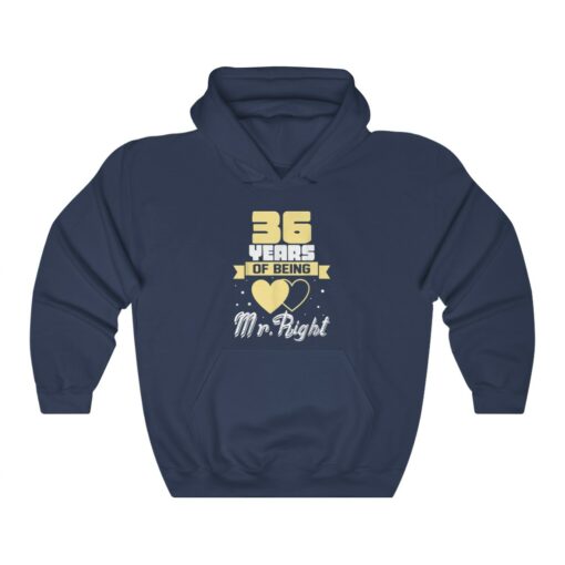 36 Years Of Being Mr right. Husband Wedding Anniversary Hoodie