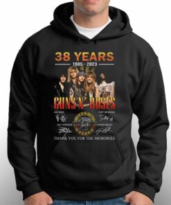 38 Years 1985 2023 Guns N Roses Thank You For The Memories T shirt 3