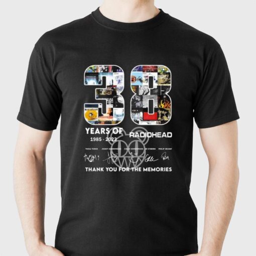 38 Years Of 1985 – 2023 Radiohead Thank You For The Memories T-shirt