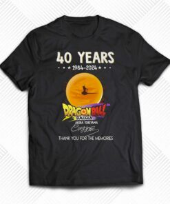 40 Years 1984 2024 Dragon Ball Daima Akira Toriyama Signature Thank You For The Memories T shirt 1