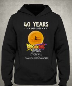 40 Years 1984 2024 Dragon Ball Daima Akira Toriyama Signature Thank You For The Memories T shirt 3