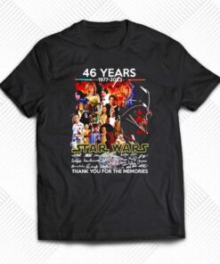 46 Years Star Wars 1977-2023 All Members Signature Thank You For The Memories Shirt 46 Years Star Wars 1977-2023 All Members Signature Thank You For The Memories Shirt