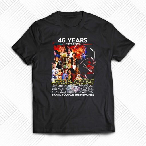 46 Years Star Wars 1977-2023 All Members Signature Thank You For The Memories Shirt