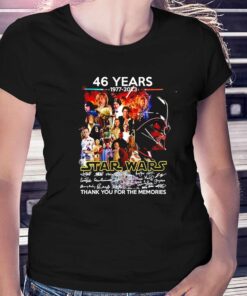 46 Years Star Wars 1977-2023 All Members Signature Thank You For The Memories Shirt