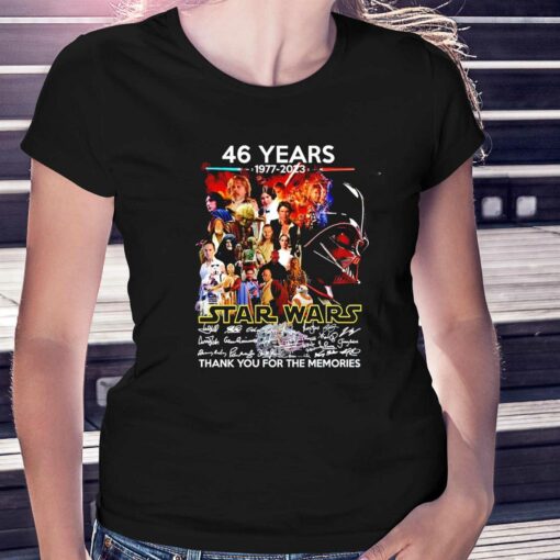 46 Years Star Wars 1977-2023 All Members Signature Thank You For The Memories Shirt