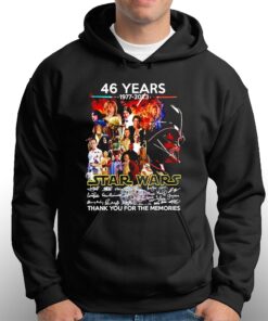 46 Years Star Wars 1977 2023 All Members Signature Thank You For The Memories Shirt 3