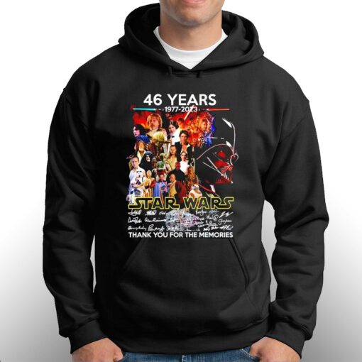 46 Years Star Wars 1977-2023 All Members Signature Thank You For The Memories Shirt