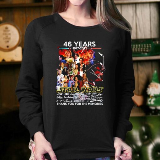 46 Years Star Wars 1977-2023 All Members Signature Thank You For The Memories Shirt