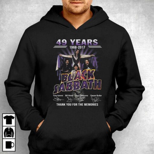 49 Years 1968 – 2017 Black Sabbath Thank You For The Memories T-shirt