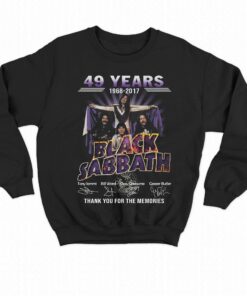 49 Years 1968 2017 Black Sabbath Thank You For The Memories T shirt 4