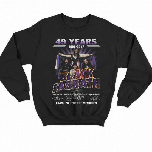 49 Years 1968 – 2017 Black Sabbath Thank You For The Memories T-shirt