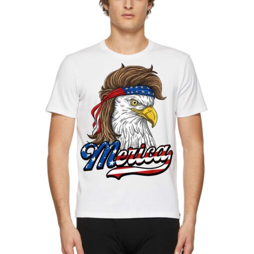 4th Of July T-shirt Merica Patriotic Usa Eagle Of Freedom