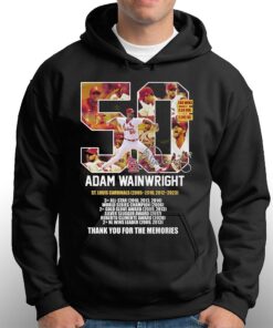 50 Adam Wainwright St Louis Cardinals 2005 2010 2012 2023 Thank You For The Memories T shirt 3