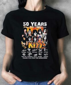 50 Years 1973 2023 Kiss Band Thank You For The Memories Signatures Shirt